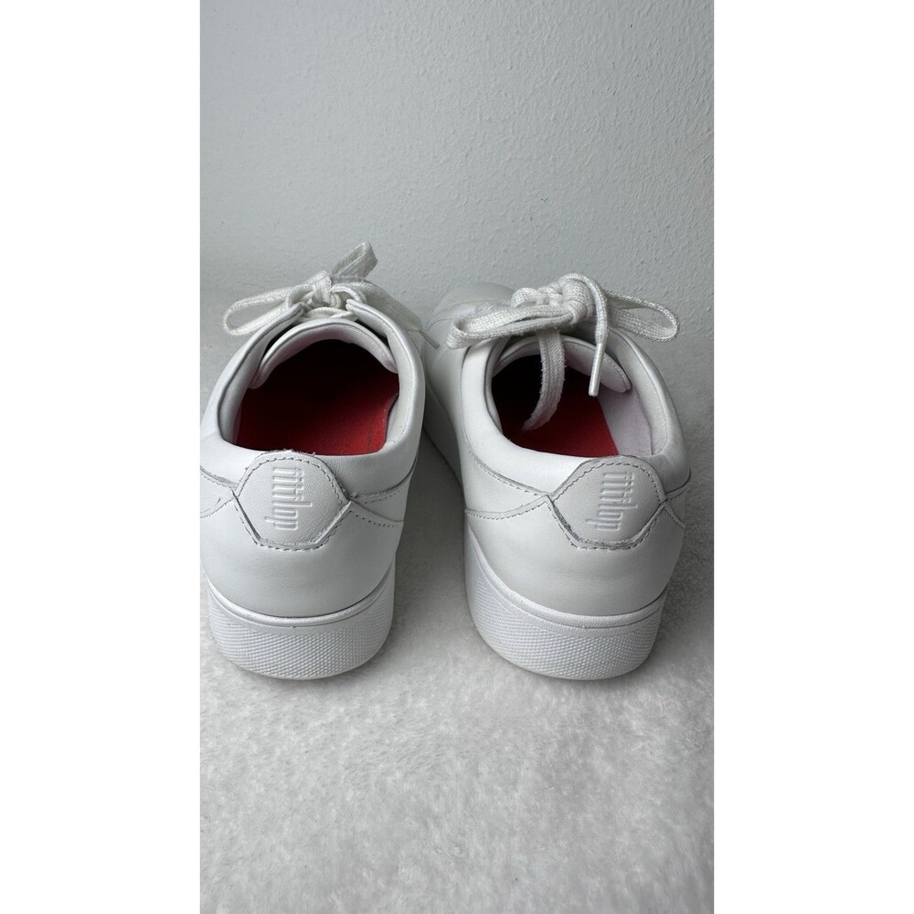 Fitflop Rally White Leather Sneakers Comfort Technology Women’s 7.5 EU 38.5 - Picture 8 of 12